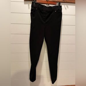 Maurices Black Flat Front Elastic Waist Pants XL Long